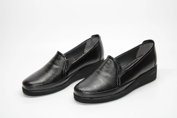 HANIMCA İÇİ DERİ ORTOPEDİK JEL DOLGU TOPUK GÜNLÜK ANNE AYAKKABI - 5