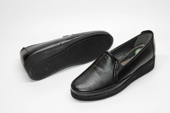 HANIMCA İÇİ DERİ ORTOPEDİK JEL DOLGU TOPUK GÜNLÜK ANNE AYAKKABI - 7