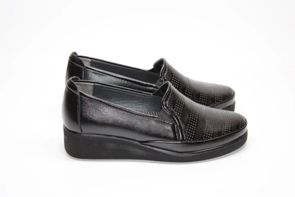 HANIMCA İÇİ DERİ ORTOPEDİK JEL DOLGU TOPUK GÜNLÜK ANNE AYAKKABI - 9