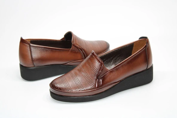 HANIMCA İÇİ DERİ ORTOPEDİK JEL DOLGU TOPUK GÜNLÜK ANNE AYAKKABI - 14