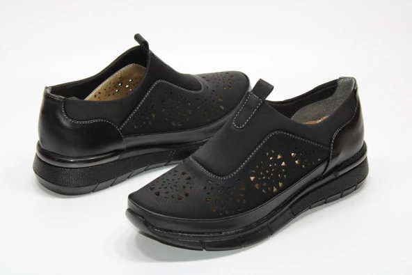 MARYJANE ORTOPEDİK DÜZ TABAN  DELİKLİ GÜNLÜK KADIN AYAKKABI - 2