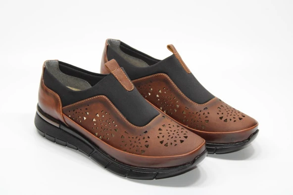 MARYJANE ORTOPEDİK DÜZ TABAN  DELİKLİ GÜNLÜK KADIN AYAKKABI - 9