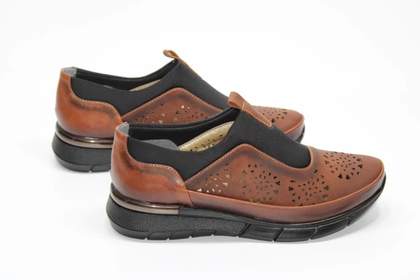 MARYJANE ORTOPEDİK DÜZ TABAN  DELİKLİ GÜNLÜK KADIN AYAKKABI - 12