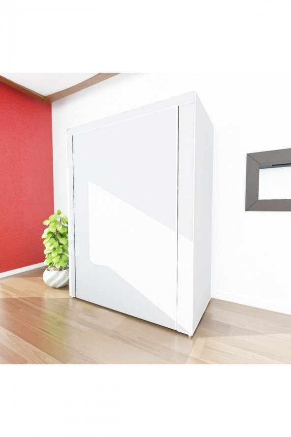 panayır Pormet Özel Tasarım Güçlendirilmiş Çelik Yapım Raflı Yorgan Hurcu, Yüklük, Gri Renk Bez Dolap - 2