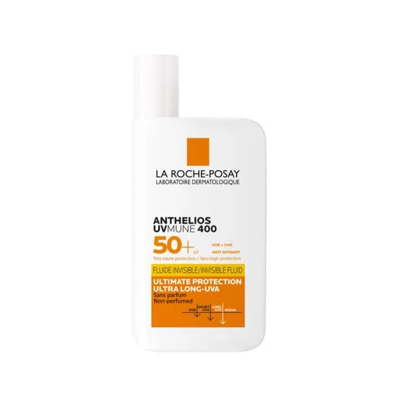 La Roche-Posay Anthelios UVmune 400 Fluid İnvisible Spf 50+ 50 ml UVA Korumalı G&uumlneş Koruyucu