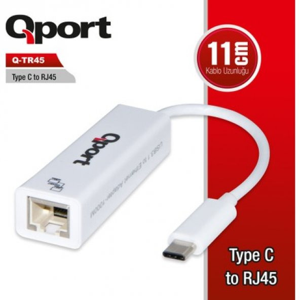 Qport Q-TR45 Type-C To Rj45 (Gigabit) Network Dönüştürücü