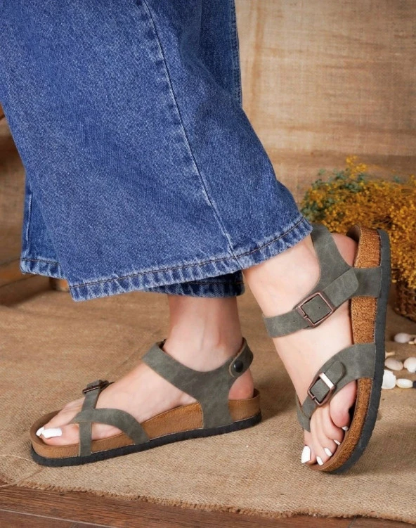 LADYPARK ORTOPEDİK KALIN TABAN PARMAK ARASI GÜNLÜK SANDALET - 2