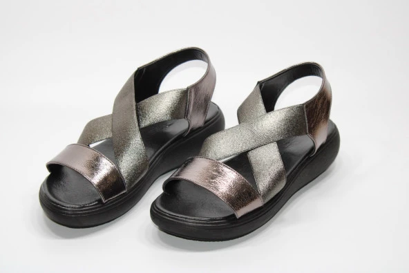 LADYPARK ORTOPEDİK ÇAPRAZ LASTİKLİ BANT KADIN GÜNLÜK SANDALET - 3