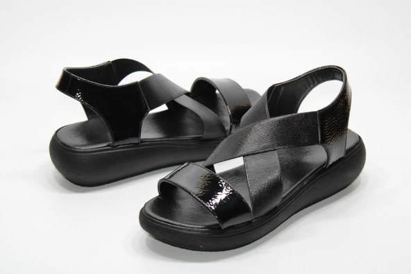 LADYPARK ORTOPEDİK ÇAPRAZ LASTİKLİ BANT KADIN GÜNLÜK SANDALET - 6