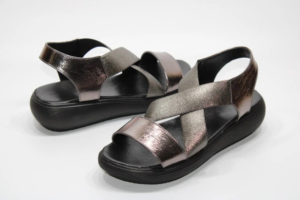 LADYPARK ORTOPEDİK ÇAPRAZ LASTİKLİ BANT KADIN GÜNLÜK SANDALET - 2