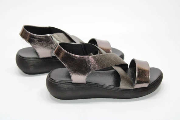 LADYPARK ORTOPEDİK ÇAPRAZ LASTİKLİ BANT KADIN GÜNLÜK SANDALET - 4