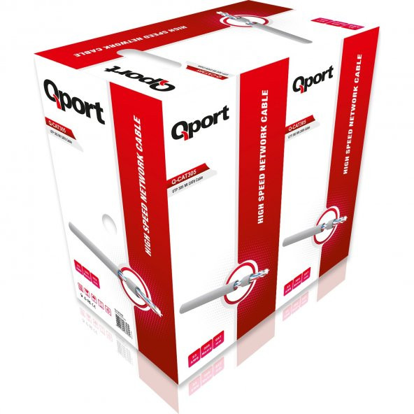 Qport Q-CAT6 305 mt. UTP 23Awg 0,57mm Gri Network Ağ Kablosu - 3