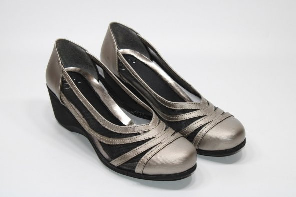 LADYPARK ORTOPEDİK DOLGU TABAN KADIN GÜNLÜK TÜL DETAY BAĞSIZ RAHAT AYAKKABI