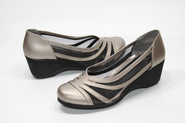 LADYPARK ORTOPEDİK DOLGU TABAN KADIN GÜNLÜK TÜL DETAY BAĞSIZ RAHAT AYAKKABI - 2