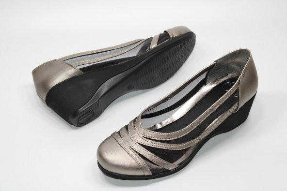 LADYPARK ORTOPEDİK DOLGU TABAN KADIN GÜNLÜK TÜL DETAY BAĞSIZ RAHAT AYAKKABI - 3