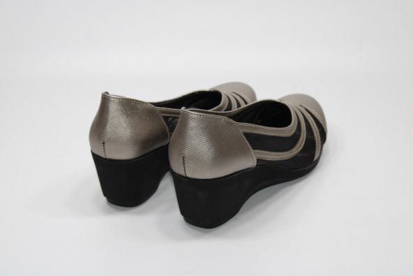 LADYPARK ORTOPEDİK DOLGU TABAN KADIN GÜNLÜK TÜL DETAY BAĞSIZ RAHAT AYAKKABI - 4