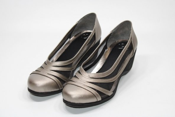 LADYPARK ORTOPEDİK DOLGU TABAN KADIN GÜNLÜK TÜL DETAY BAĞSIZ RAHAT AYAKKABI - 5