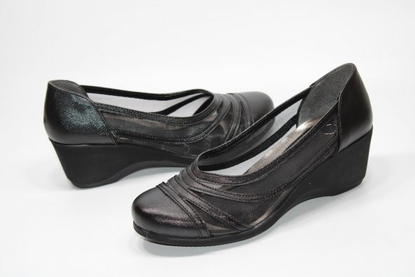 LADYPARK ORTOPEDİK DOLGU TABAN KADIN GÜNLÜK TÜL DETAY BAĞSIZ RAHAT AYAKKABI - 7