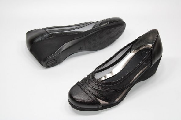 LADYPARK ORTOPEDİK DOLGU TABAN KADIN GÜNLÜK TÜL DETAY BAĞSIZ RAHAT AYAKKABI - 8