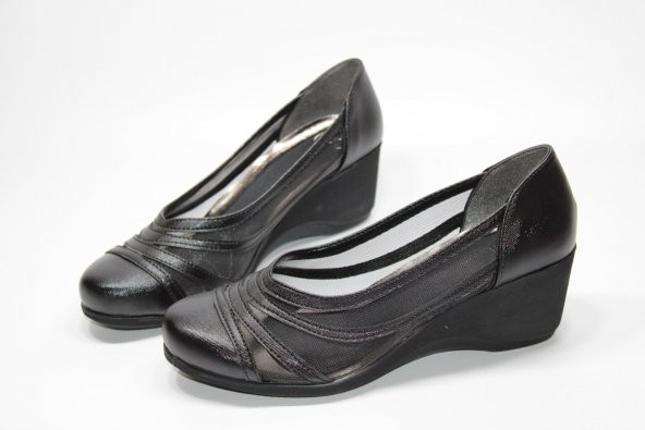 LADYPARK ORTOPEDİK DOLGU TABAN KADIN GÜNLÜK TÜL DETAY BAĞSIZ RAHAT AYAKKABI - 9