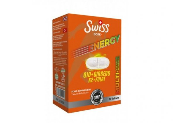 Swiss Bork ENERGYQ10+GINSENG+K2+FOLAT Tb