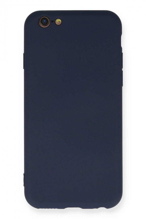 IPhone 6 Lacivert Silikon Rubber Kılıf Arka Kapak - Resim 2