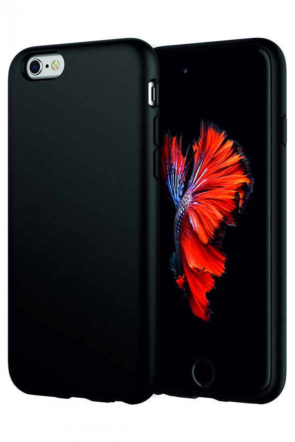 IPhone 6 Plus Siyah Silikon Rubber Kılıf Arka Kapak