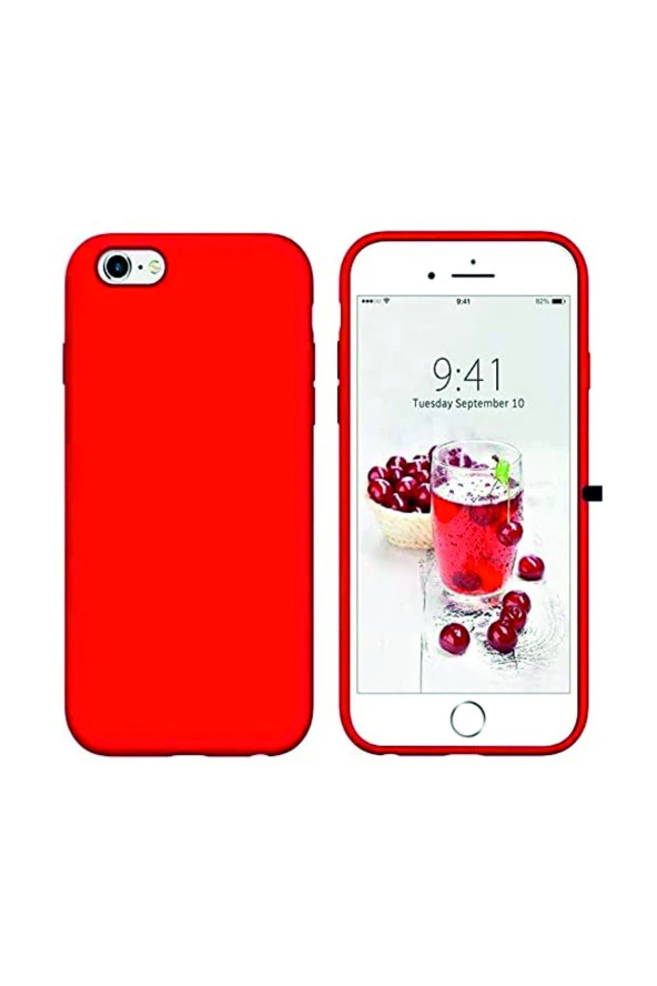 IPhone 7 Kırmızı Silikon Rubber Kılıf Arka Kapak - Resim 2