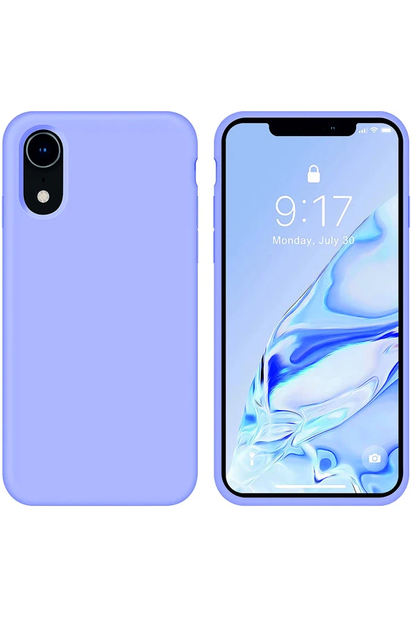 IPhone XR Lila Silikon Rubber Kılıf Arka Kapak