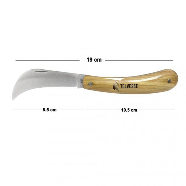 Burcu Aşı Bıçağı Aşılama Makası 19 cm+ Aşı Macunu Seti Aşı Makası - 2