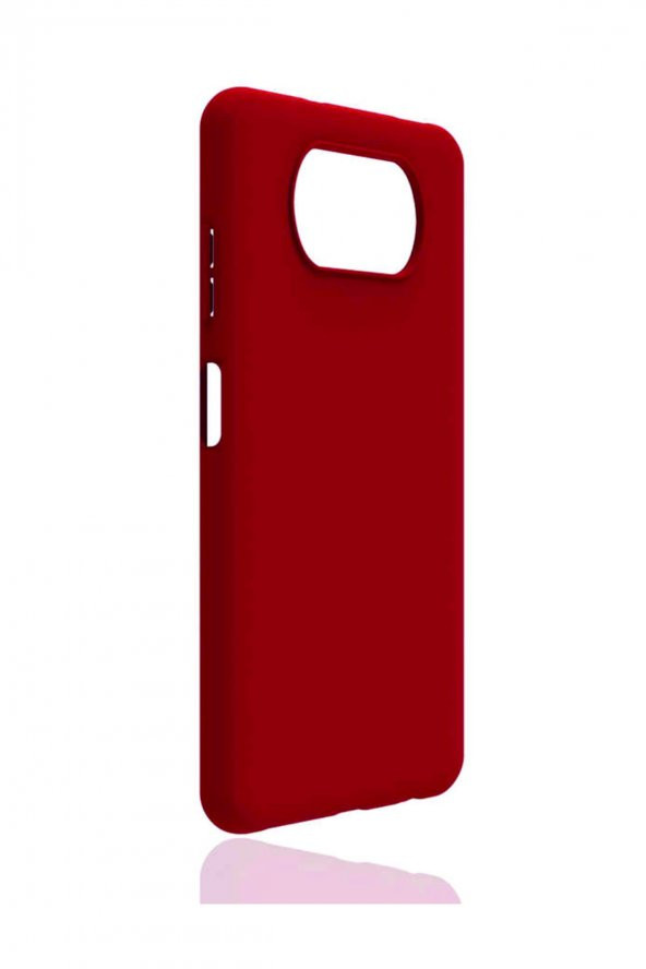 Xiaomi Poco X3 NFC Kırmızı Silikon Rubber Kılıf Arka Kapak