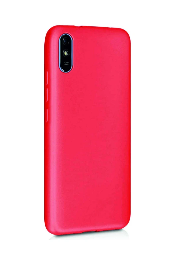 Xiaomi Redmi 9A Kırmızı Silikon Rubber Kılıf Arka Kapak