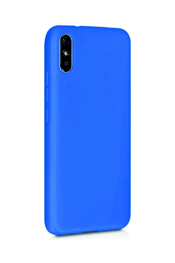 Xiaomi Redmi 9A Mavi Silikon Rubber Kılıf Arka Kapak - 2