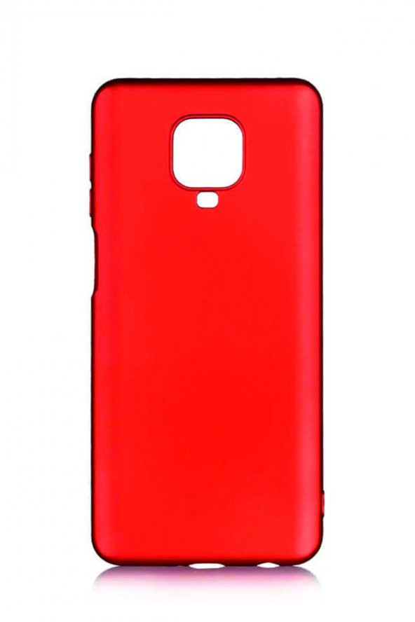 Xiaomi Redmi Note 9S Kırmızı Silikon Rubber Kılıf Arka Kapak