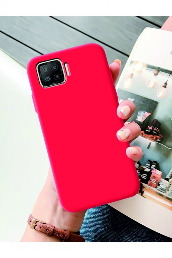 Oppo A73 Kırmızı Silikon Rubber Kılıf Arka Kapak