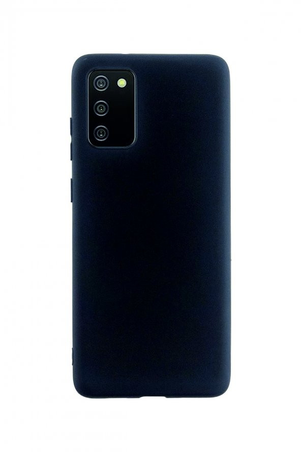 Samsung Galaxy M02s Siyah Silikon Rubber Kılıf Arka Kapak