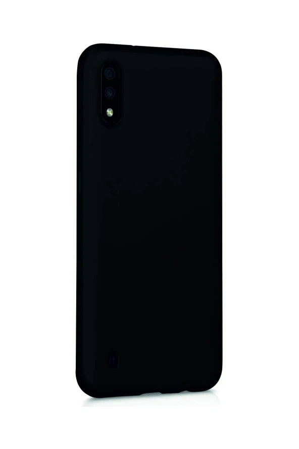 Samsung Galaxy M01 Siyah Silikon Rubber Kılıf Arka Kapak