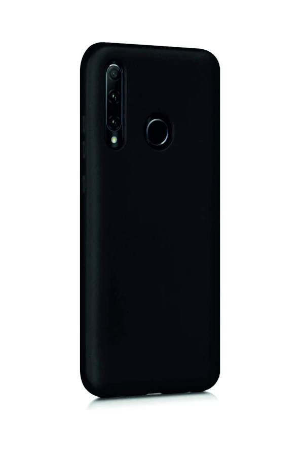 Huawei Y6P Siyah Silikon Rubber Kılıf Arka Kapak - 1