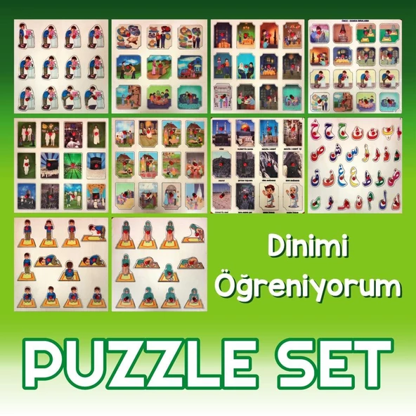 DİNİMİ ÖĞRENİYORUM PUZZLE 10’LU SET - 3