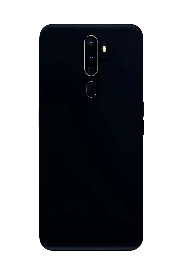 Oppo A5 2020 Siyah Silikon Rubber Kılıf Arka Kapak - 2
