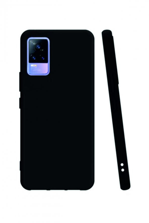 Vivo V21e Siyah Silikon Rubber Kılıf Arka Kapak