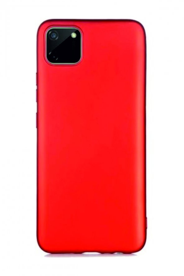 Oppo Realme C20 Kırmızı Silikon Rubber Kılıf Arka Kapak