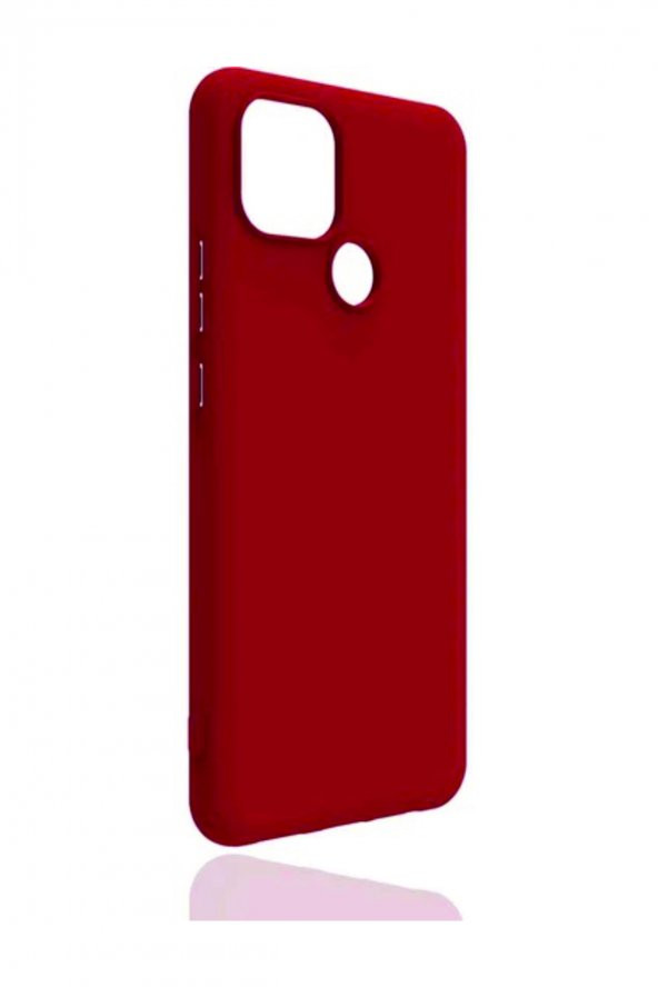 Oppo Realme C25 Kırmızı Silikon Rubber Kılıf Arka Kapak