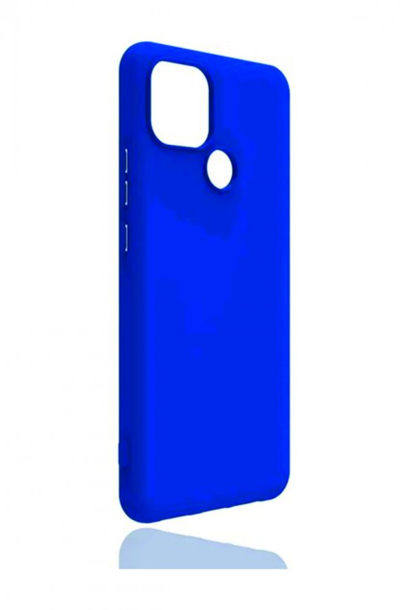 Oppo Realme C25 Mavi Silikon Rubber Kılıf Arka Kapak - 2