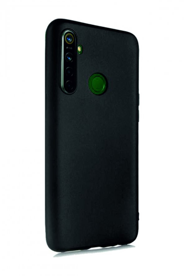 Oppo Realme 5i Siyah Silikon Rubber Kılıf Arka Kapak