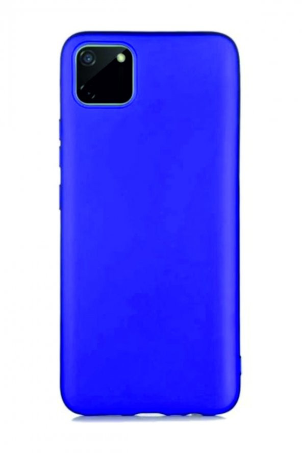Oppo Realme C20 Mavi Silikon Rubber Kılıf Arka Kapak - 1