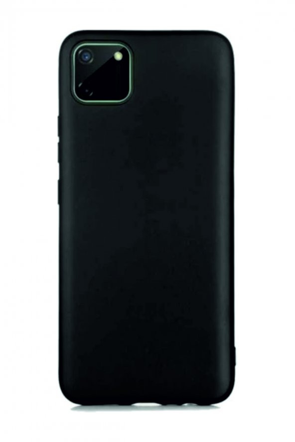 Oppo Realme C20 Siyah Silikon Rubber Kılıf Arka Kapak