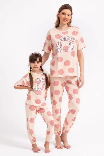 Roly Poly 2790 Cats Badem Kız Çocuk Pijama Takımı - 2