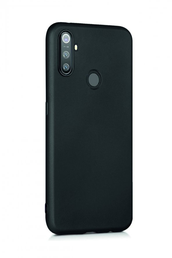 Oppo Realme C3 Siyah Silikon Rubber Kılıf Arka Kapak