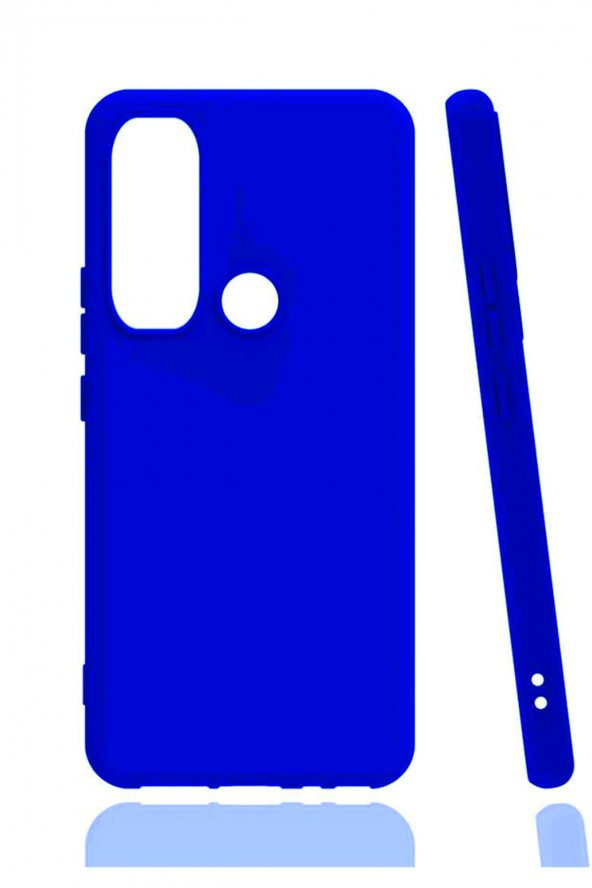 Infinix Hot 9 Mavi Silikon Rubber Kılıf Arka Kapak - Resim 2